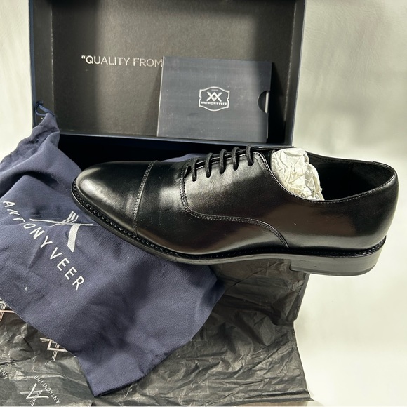Anthony Veer Clinton Cap Toe Oxford Black 11 D (M) - Picture 3 of 11